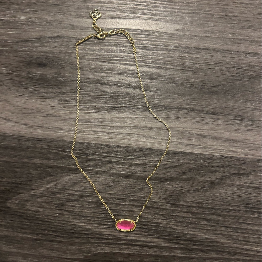 Kendra Scott Gold and Pink Necklace